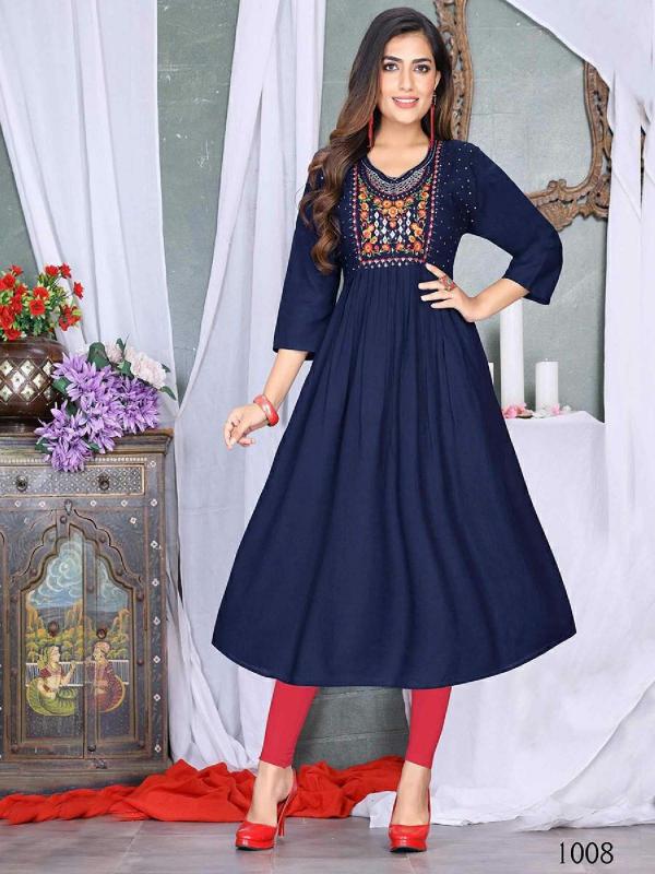 Tern Vol 2 Rayon Slub Designer Exclusive Kurti collecttion